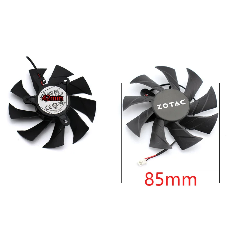 85 мм GA91B2U 2PIN GTX 1050 PA вентилятор охлаждения для ZOTAC GeForce 1050Ti 4 Гб PB Thunder вентиляторов