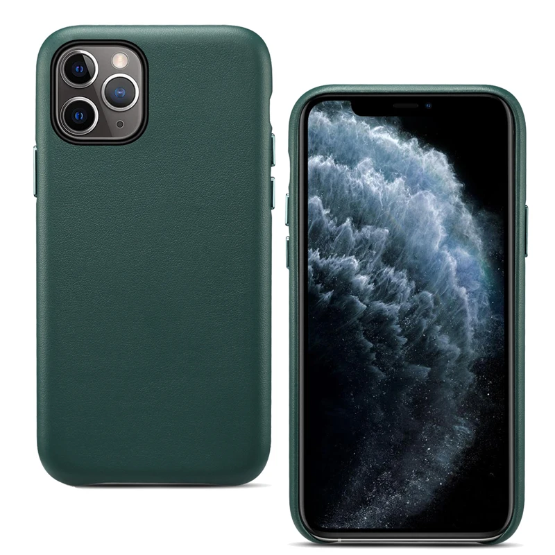 Роскошный Металлический кожаный чехол с кнопками громкости для Apple iPhone 11 Pro Max