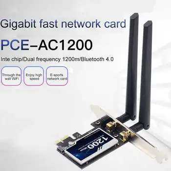 

Bluetooth 4.0 Dual Band Long Range Data Transmission 1200Mbps PCI E Wireless Rustproof WIFI Network Card PCI Express Adapter