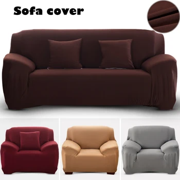 

solid color corner sofa covers for living room elastic spandex slipcovers couch cover stretch sofa towel L shape 1/2/3/4 seater