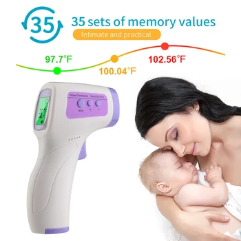 

TG8818N Non-contact LCD Digital IR Infrared Forehead Thermometer Temp Meter Non-contact IR Laser Thermometer
