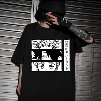 

Anime The Promised Neverland Men's T Shirt Emma Manga Norman Ray Anime T-Shirt Unisex