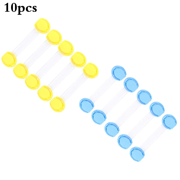 10 шт./партия, защита от блокировки для детей, запирающиеся двери для детей, безопасность для детей, пластиковый защитный замок - Цвет: Mix-10pcs
