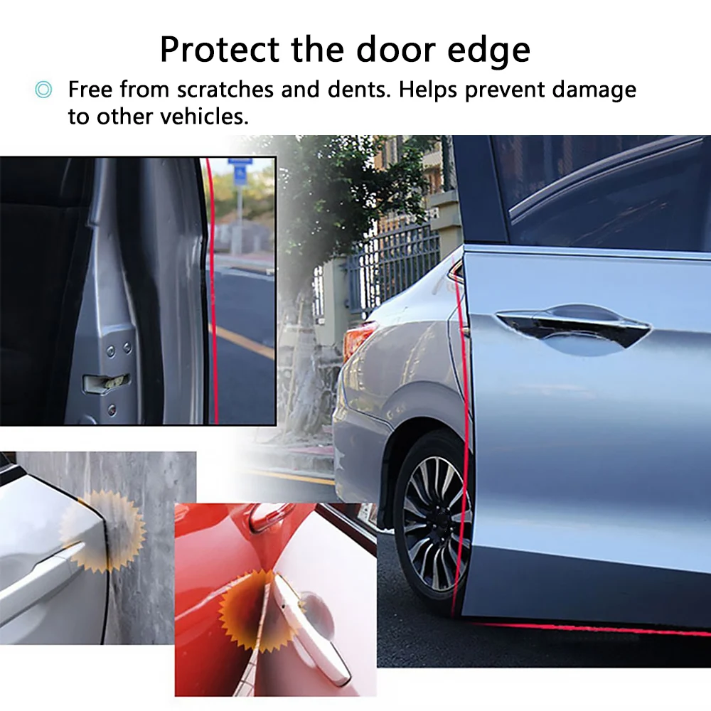 5 м длина Универсальная автомобильная защита для автомобильной двери анти-столкновения полоса ПВХ отделка u-образная защита резиновая защита от царапин DIY автостайлинг