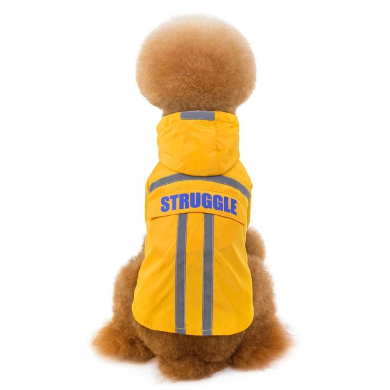 Светоотражающий дождевик для собак, водонепроницаемый светоотражающий дождевик, маленькая одежда средних размеров для дождливого дня, модная куртка для домашних животных