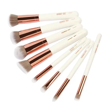 

8Pcs/Set Women Eyeshadow Facial Make Up Luxury Makeup Brush Kit Soft Synthetic Head Wood Handle Brushes Fan Flat Brush Set