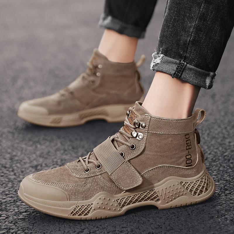Зимние модные мужские ботинки; повседневная мужская обувь; Botas Masculinas; мужские теплые Нескользящие ботинки; мужские высокие кроссовки; уличные Ботинки martin