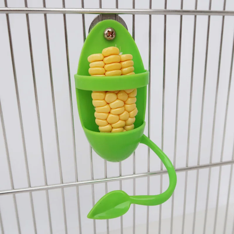Parrot Food Feeder Fun Bird Cage Feeder Parrot Feeding Toy Plastic Pet Feeding Supplies Toy Plastic Bird Stand