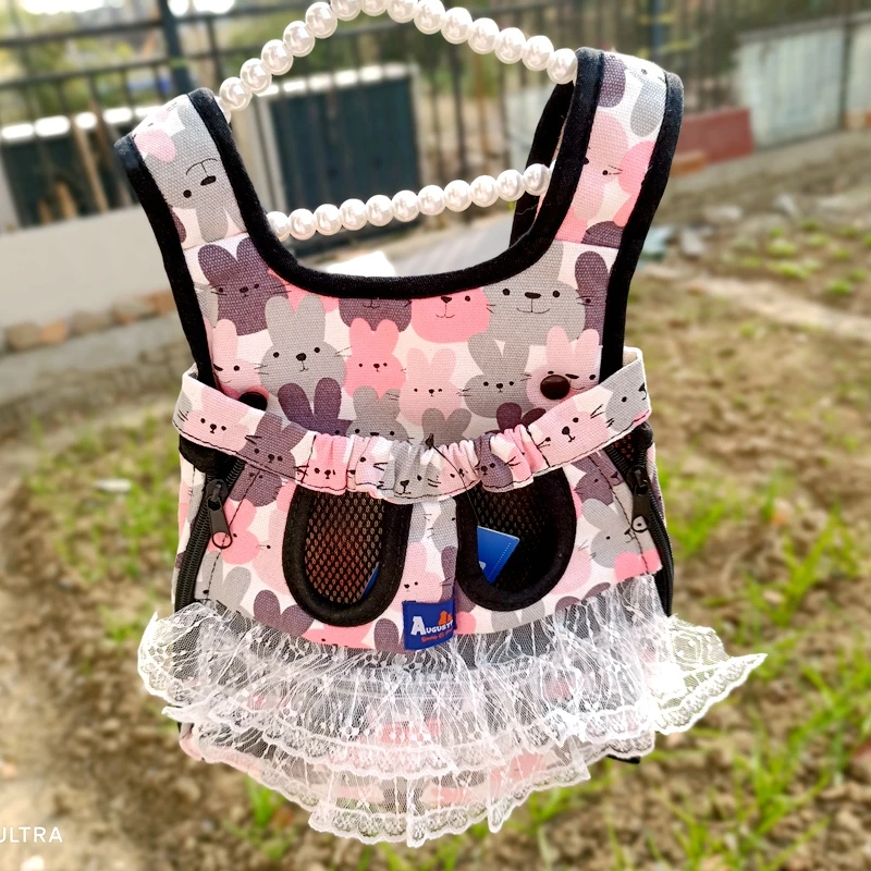 Mochila encaje para mascotas, bolso de viaje para perros pequeños, rosa, barato|Transportines para perros| - AliExpress