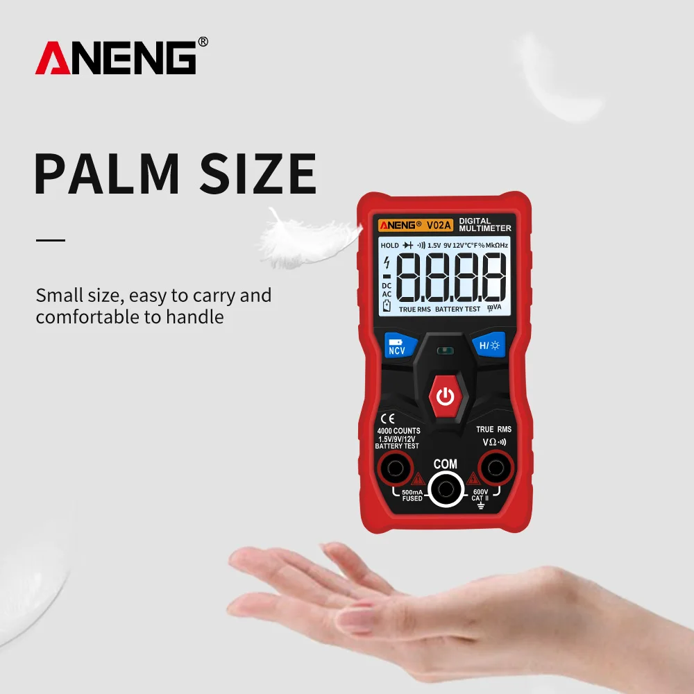 ANENG V02A Измерительный Цифровой мультиметр, цифровой мультиметр, профессиональный конденсатор, тестер esr, измеритель, измерительные приборы