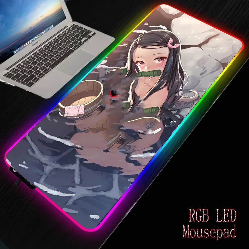 Mairuige демон убийца Kimetsu без Yaiba секси аниме Мышь Игровой Коврик Большой Pad RGB