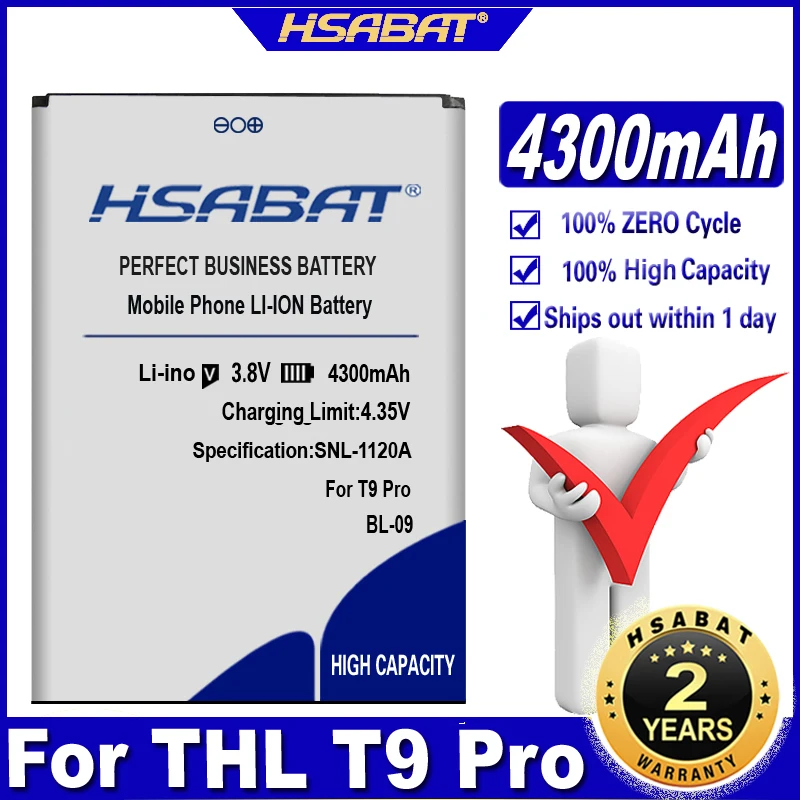 HSABAT 4300mAh BL-09 Аккумулятор для THL T9 Pro | Мобильные телефоны и аксессуары