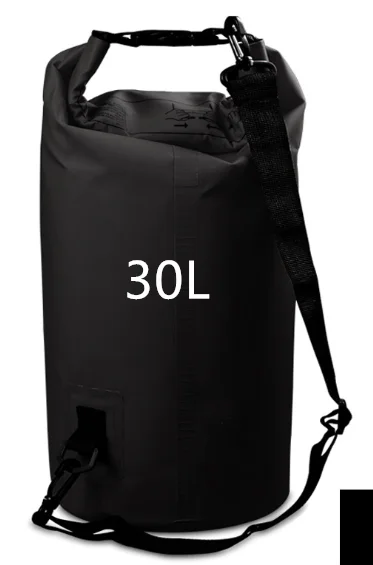 Black-30L 5L/10L/15L/20L/30 открытый сухой водонепроницаемый мешок сухой мешок водонепроницаемый плавающий сухой шестерни сумки для лодок Рыбалка рафтинг плавание - Цвет: Black-30L