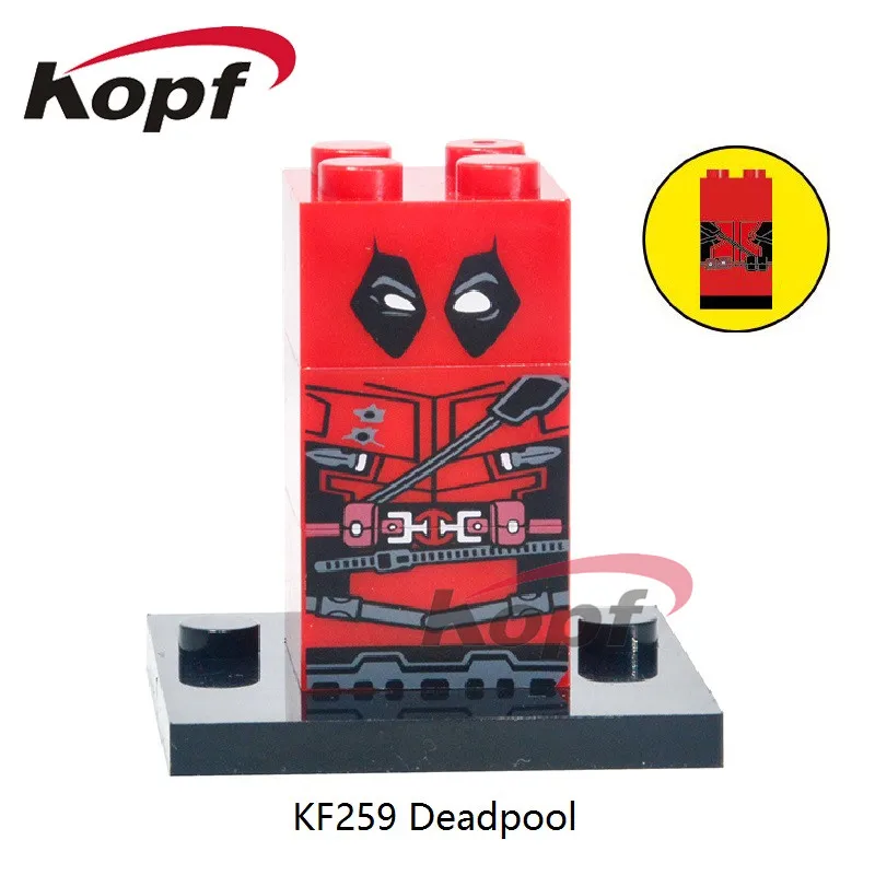 

Single Sale Super Heroes Robin Batman Spiderman Iron Man Captain America Deadpool Building Blocks Children Gift Toys KF259