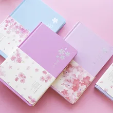 Fortune канцелярские синяя вишня в цвету дождь Жесткий Чехол для ноутбука ноутбук A5 креативные маленькие свежие начинающих бухгалтерская книга записной книжки