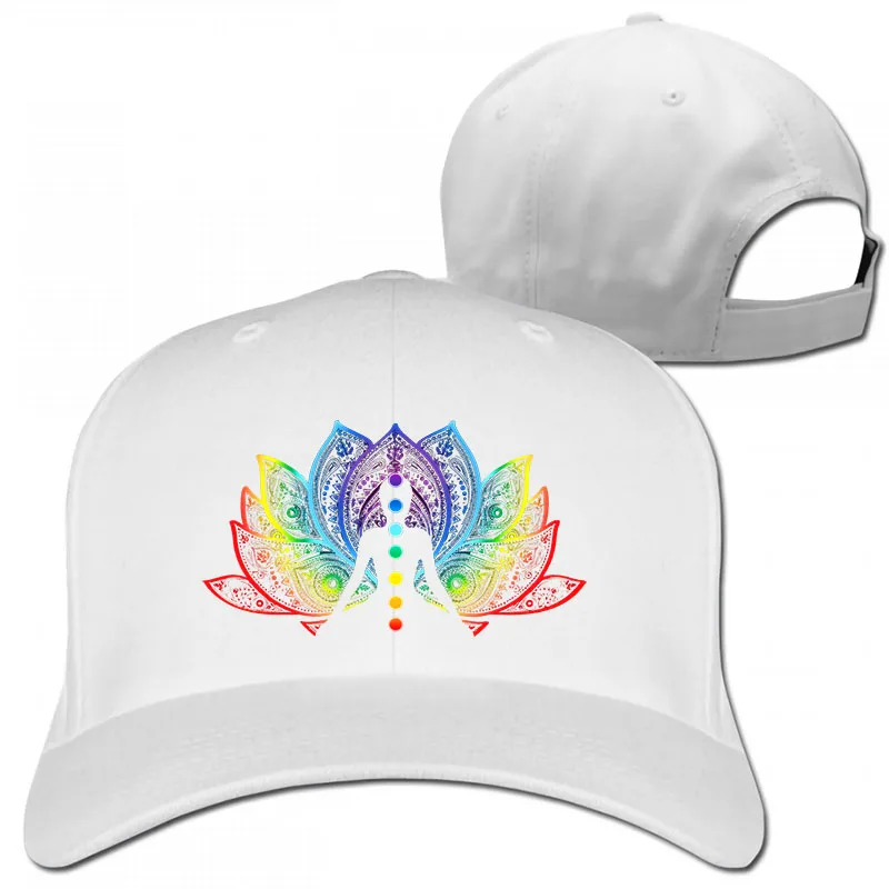 Психоделическая бейсбольная кепка Yogi Chakra Lotus Kundalini, топ для йоги, духовная медитация, дзен, бейсболка для мужчин и женщин, кепки для водителя грузовика, Регулируемая Кепка - Цвет: 1-White