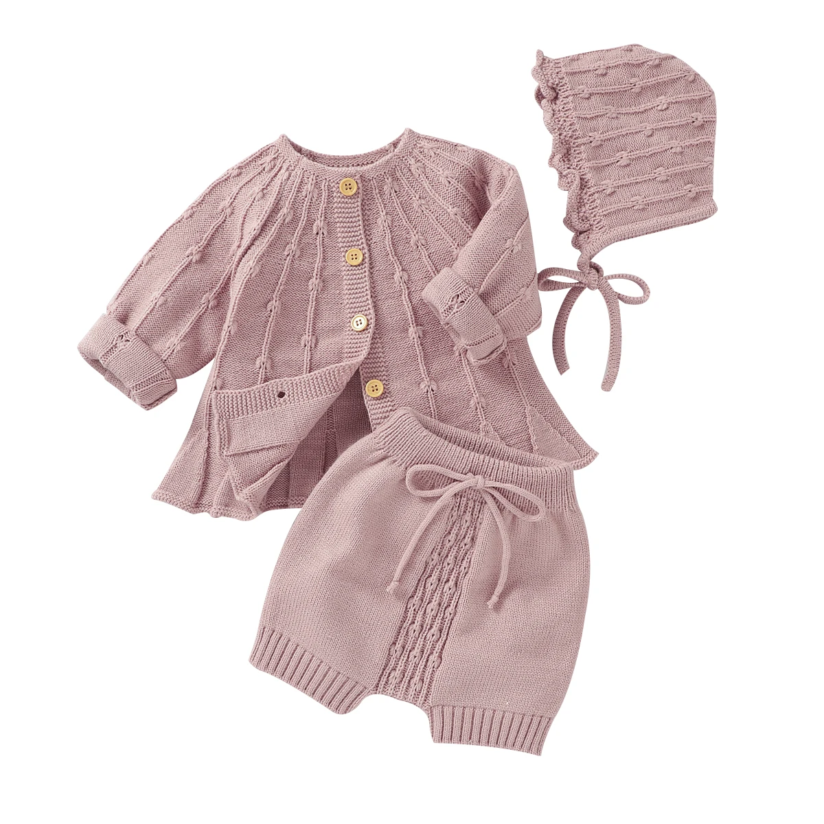 

Kids Baby Girl Knit Sweaters Cardigan Simple Solid Color Single-breasted A-line Loose Version Spring Autumn Warm Clothing