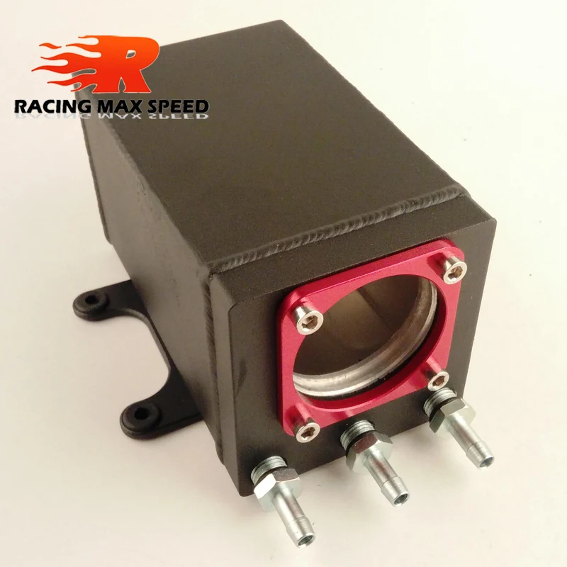 60mm racing external 044 fuel pump tank racing black Billet aluminium AN6 fitting oil catch can fuel surge tank oct-1115-bk