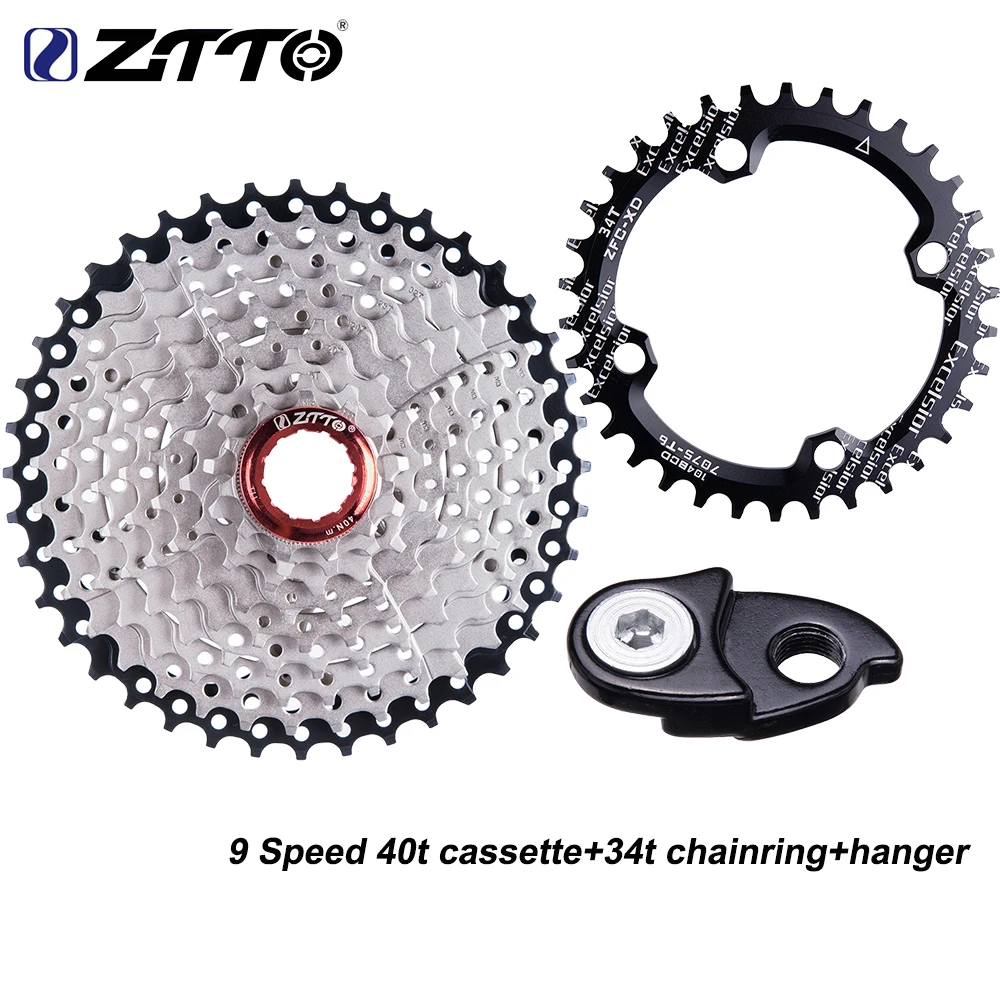 ZTTO велосипед MTB 1X9 система 9 скоростей переключатель заднего переключателя набор 42t 40t для xt k7 шатун для горного велосипеда части 11v система