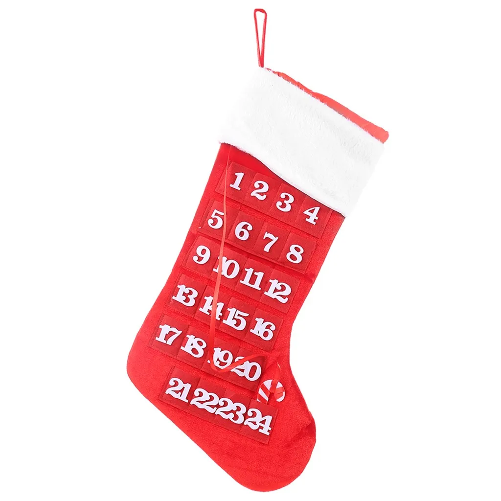 Christmas Calendar Fabric Advent Countdown Santa Claus Calendar Christmas Decor Advent Calendars Holiday Ornament