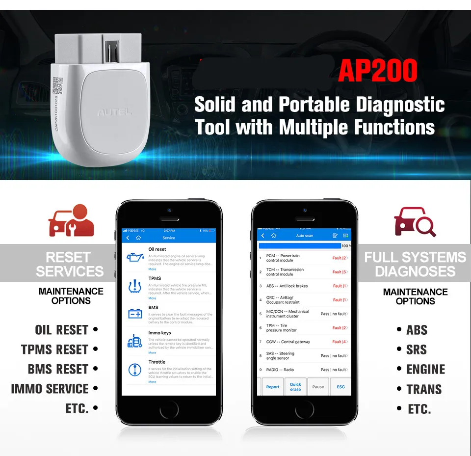AP200 Bluetooth адаптер OBD2 сканер полная система диагностический инструмент OBD 2 Код Reade AutoVIN TPMS IMMO сервис PK MK808