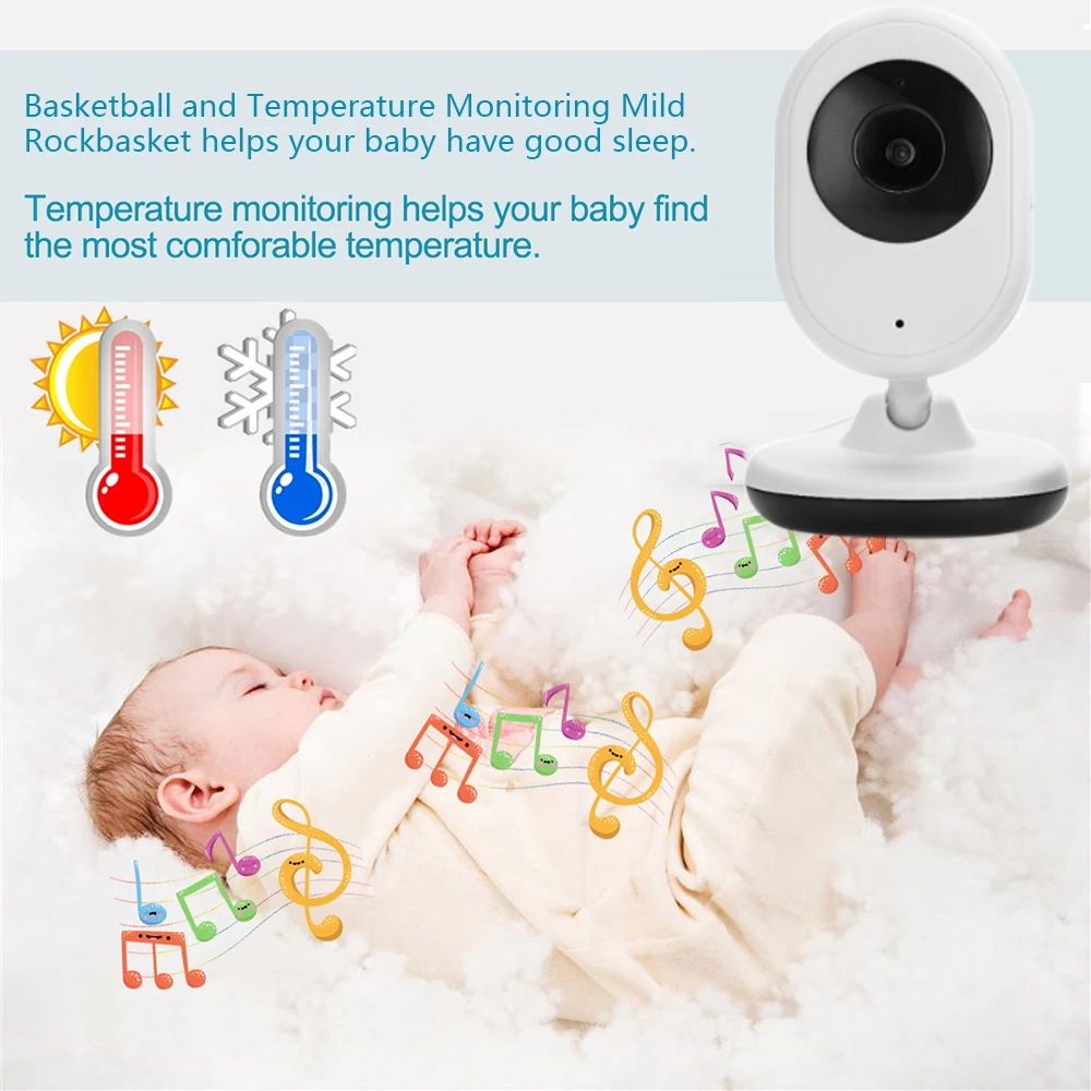 Профессиональная беспроводная камера SP880 детский монитор ночного видения двухсторонний монитор сна 2,4 дюймов температура дисплея LCD
