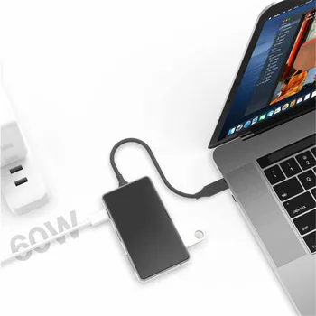 

USB 3.0+SD+Micro SD+HD+Type-C Converter 7 in1 USB 3.0 Type-C HUB to Adapter Card Reader Suitable for Surface Pro