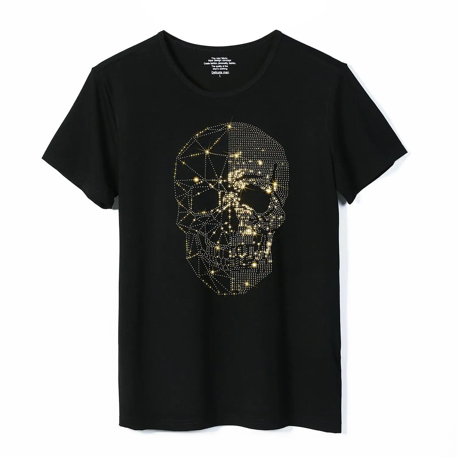 2020 Новая летняя Горячая брендовая мужская модная футболка с принтом Стразы и