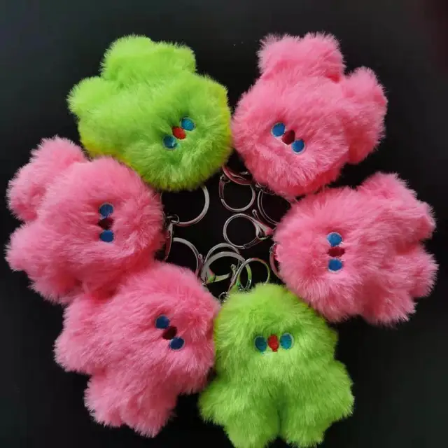 Key Pendant Daily Smooth Surface Delicate Craft Plush Bunny Pendant for Girl  Key Chain  Bag Pendant 6