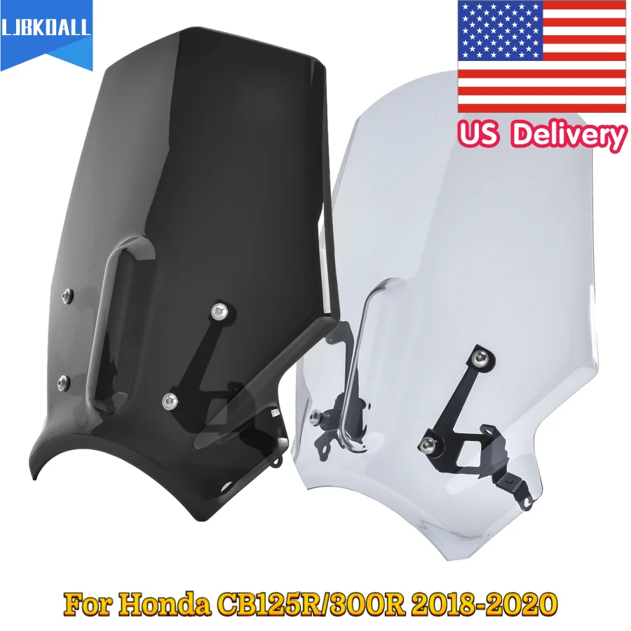 Parabrezza Moto Parabrezza Pare-Brise Parabrisa Con Staffa Per Honda Cb125R Cb300R Cb250R 2018-2021 2019 Accessori