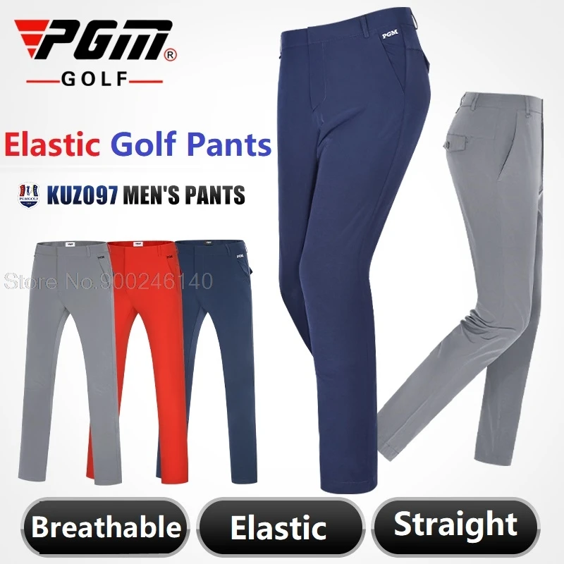 

Pgm Professional Men Sportswear High-Elastic Casual Golf Tennis Long Pants Men's Fit Soft Golf Trousers Autumn Quick Dry Pant
