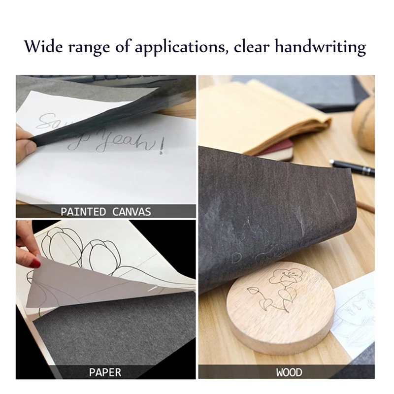 50PCS Blue Black Carbon Paper Office Painting Tracing Double-sided Copy Financial Office Accounting Bookkeeping Supplies