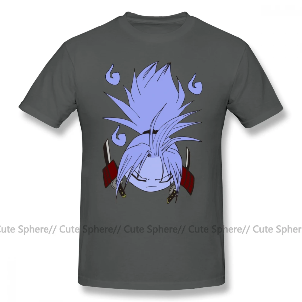 Shaman King футболка Amidamaru Guardian Ghost Футболка мужская летняя футболка хлопковая футболка с коротким рукавом и забавным принтом, большие размеры - Цвет: Dark Grey