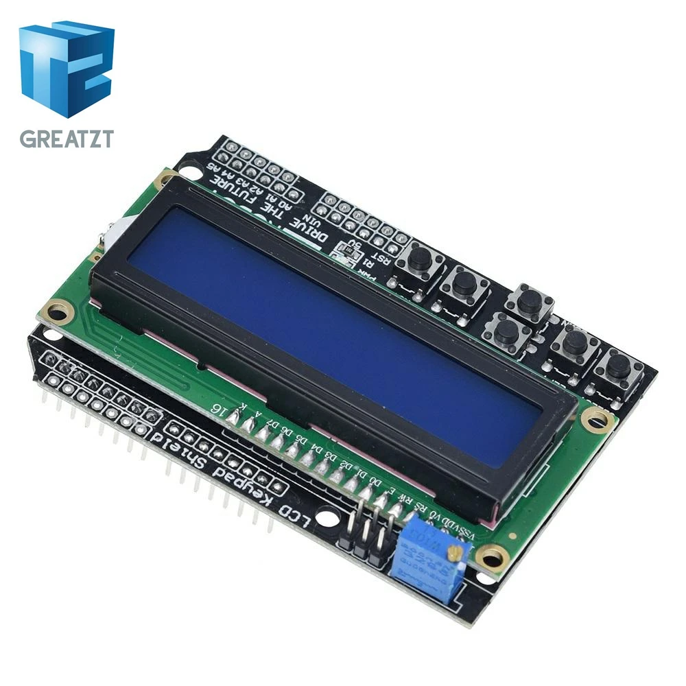 Бесплатная Shipping1PCS ЖК дисплей клавиатура Щит 1602 Модуль Дисплей для Arduino ATMEGA328