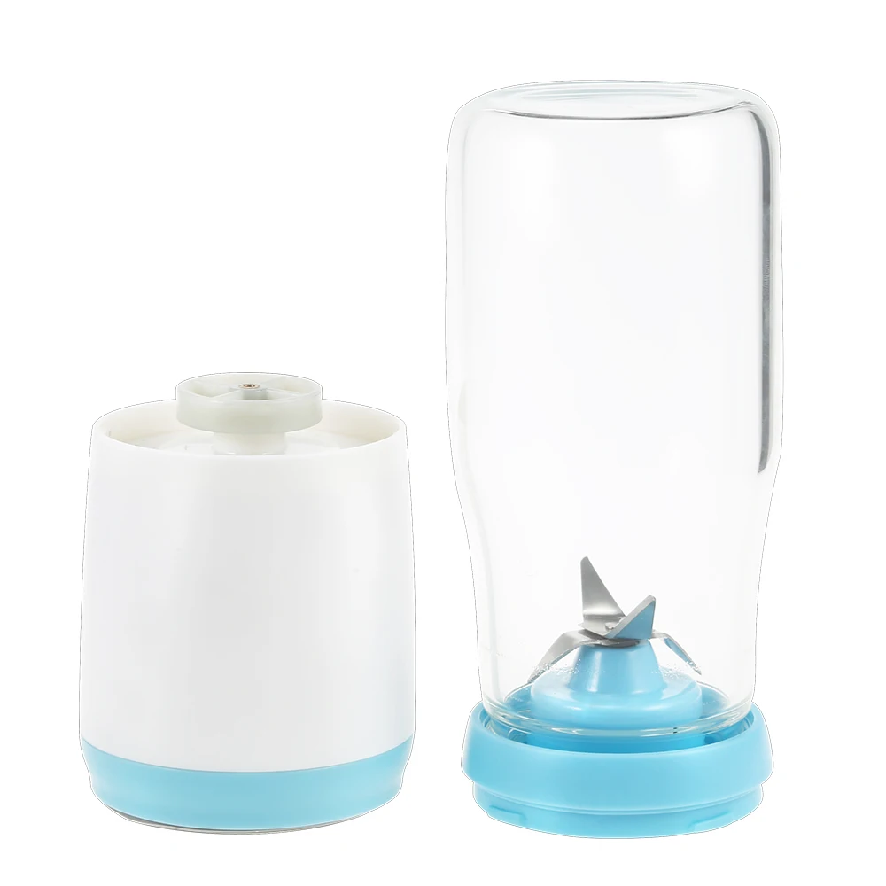  Electric Juicer Water Bottle Mini Portable USB Rechargeable Juicer Kitchen Blender Stainless Steel  - 4000367660734