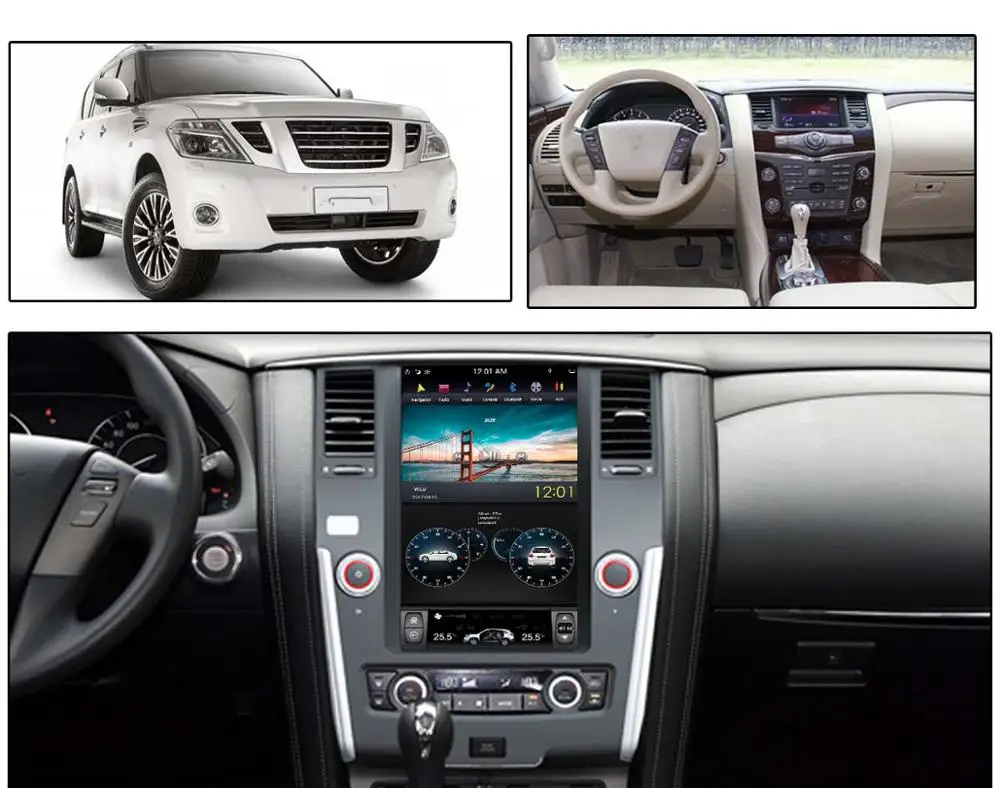 Android 9,0 Tesla вертикальный экран Автомобильный плеер gps навигация для NISSAN PATROL 2010- аудио плеер 13. 6 дюймов