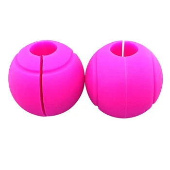 

2pcs Weight Lifting Fitness Barbell Grip Balls Silicone Dumbbell Adapter Pull Up Bar Gym Workout Round Muscle Training Anti Slip