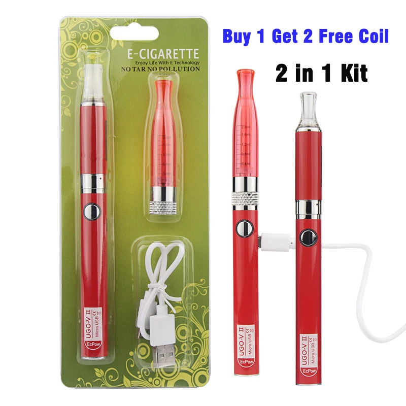 Атомайзер GS H2 бак MT3 катушка EVOD Micro USB Проходная способность UGO V2 Ego 510 батарея