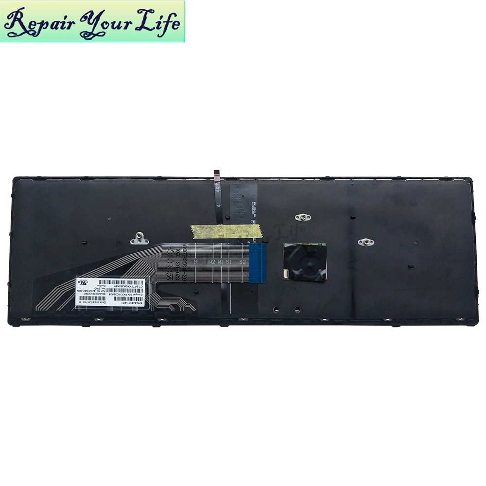 Teclado do Portátil para hp Zbook 17 sp Preto Espanhol Apontando Cinza Quadro Backlight Nsk-cz0bc Venda Quente 848311-b71 15 g3 g4 - Imagem 2