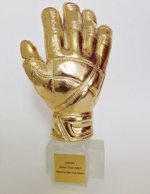 hot sale Glove Football Trophy Customized Electroplate Goalkeeper trophy  26cm Resin Golden Glove Trophies And Award - AliExpress