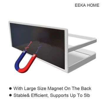 

2 Packs netic Spice Rack for Refrigerator Spice Storage Fridge Shelf for Kitchen Organizer Easy to Use Kitchen Shelf White