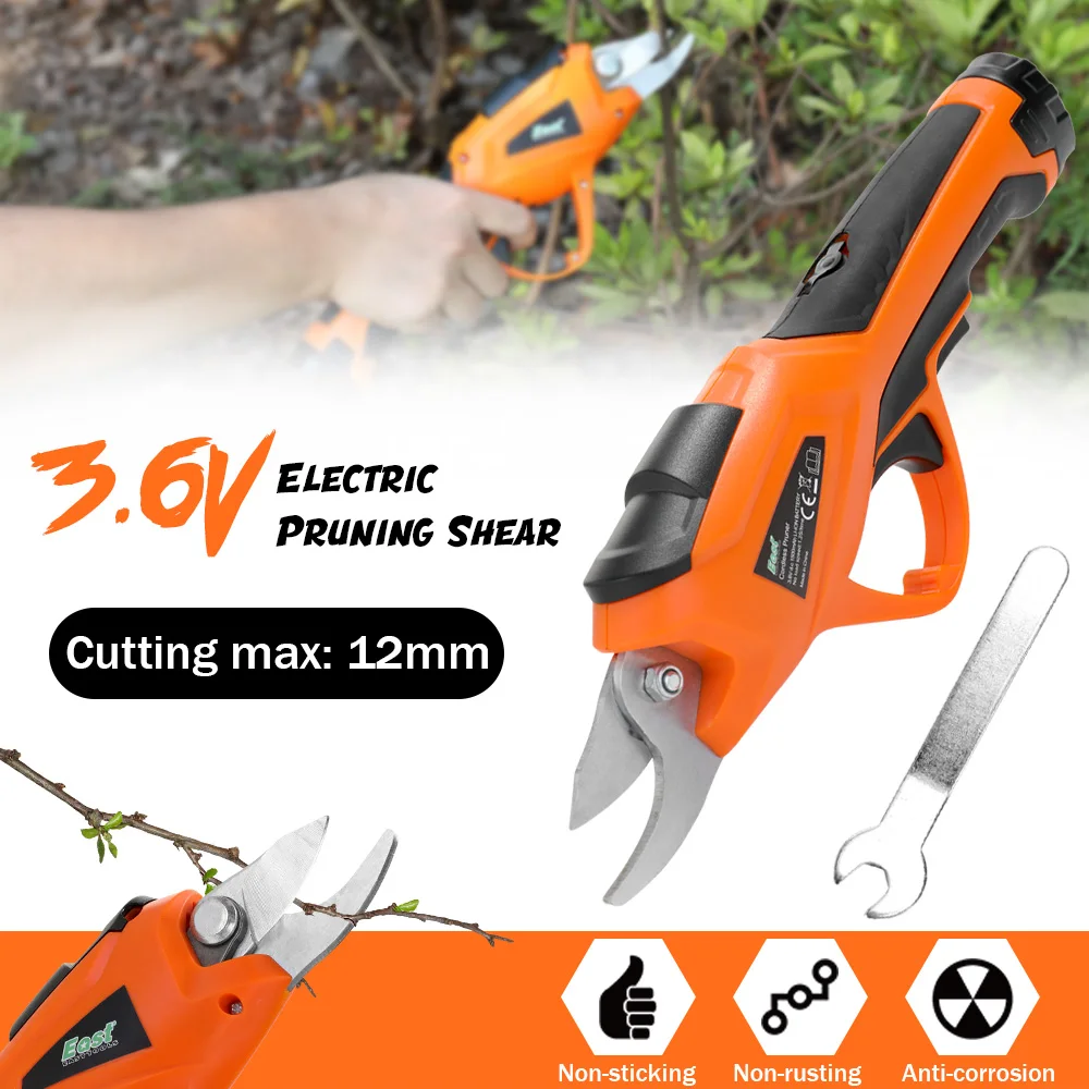 

3.6V Electric Pruning Shear Rechargeable Home Garden Scissors Cordless Secateur Fruit Tree Branches Cutter