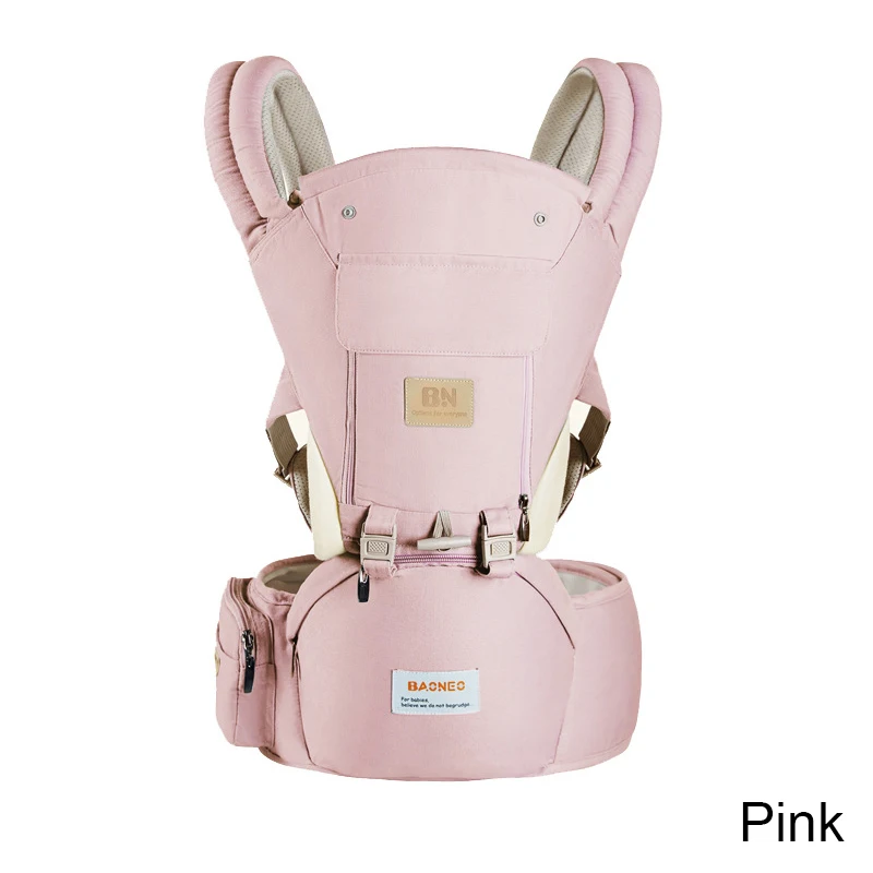 Новорожденный эргономичная Сумка-кенгуру для ребенка, на четыре сезона, с одним плечевым ремнем спереди типа «кенгуру» дорожная сумка для путешествий на лямках для малышей от 0 до 36 месяцев - Цвет: Pink1
