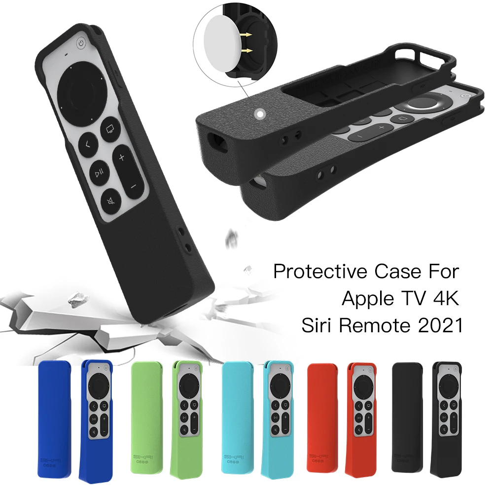 SIKAI Silicone Remote Case For Apple TV 4K Siri 2021 Protective Cover Skin Shockproof Anti-Slip High Quality | Электроника