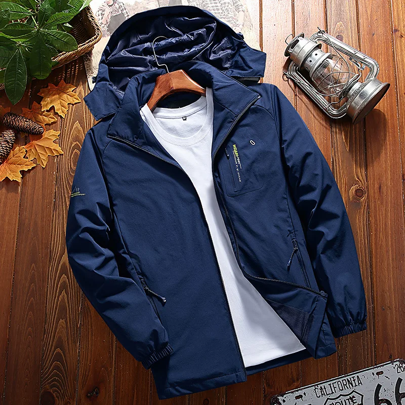 

Men Women sports jacket autumn outdoor thin hooded coat Couple windproof waterproof camping hiking Windbreaker New outerwear