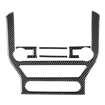 

for Ford Mustang Carbon Fiber Car-Styling Stickers and Decals Central Control Panel Interior Trim Cover 2015-2019 Accessories