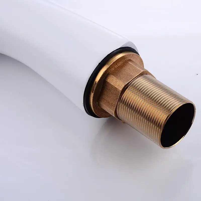 torneira pia de luxo sdsn branca dourada 03