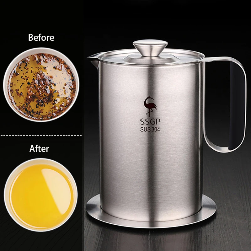 Горшок для масляного фильтра кухонный бытовой вместительный фильтр шлак масла