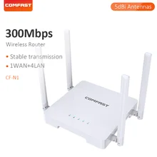 Wi fi Router 300Mbps 4*LAN 2.4Ghz With 4 Antenna Home Wifi Coverage White Wireless Repeater Amplifiers Routers CF-N1