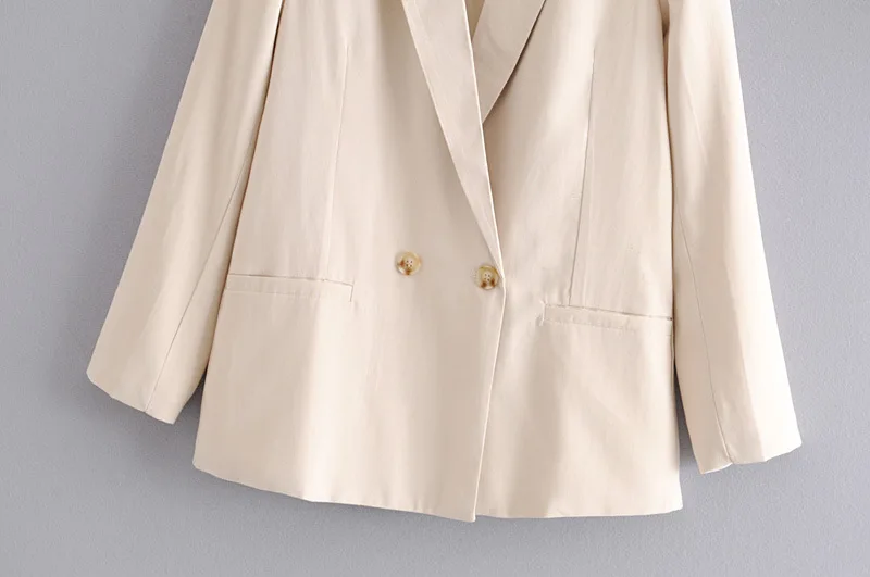 

Western Style 2019 Autumn New Style WOMEN'S Dress Fashion Casual Versatile Double Breasted Suit Mid-length Suit Jacket Women's